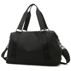 [Manatsulife]ボストンバッグ ジムバッグ 旅行 軽量 大容量 旅行バッグ トラベル 防水 撥水 機内持ち込み 1泊 2泊 3泊 フィットネス メンズ レディース B203(ブラック,S)