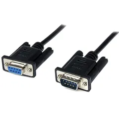 StarTech.com RS232Cシリアルクロスケーブル 2m D-Sub 9ピン オス/メス ブラック SCNM9FM2MBK 1
