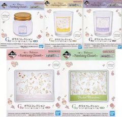[중고] 식기 총 5 종 세트 유리 컬렉션 [이치 반 쿠지 Pokemon ~Fantasy Closet~] G상