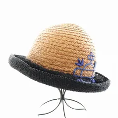 ヴィヴィアンウエストウッド Vivienne Westwood オーブデザイン 麦わら帽子 ハット ロゴ ラフィア 茶 ブラウン /AN9 ■OFのサムネイル