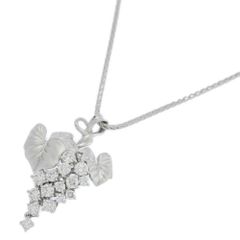 0.67ct/葡萄モチーフ・フルーツ ダイヤモンド 作家 ネックレス・ペンダント/Pt900-Pt850-9.2g/プラチナ/プレゼント/記念日【N】【メンズ・レディース】★■557067【中古】