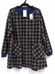 SALE中【新品未使用】あったかフリースプルオーバー　ゆったりチュニック　ルームウェア　チェック柄　M～Lサイズ　母の日