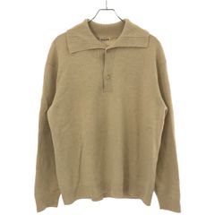 AURALEE ニットカーディガン ニットポロ　ベージュ AURALEE / オーラリー | SUPER FINE WOOL RIB KNIT BIG CARDIGAN