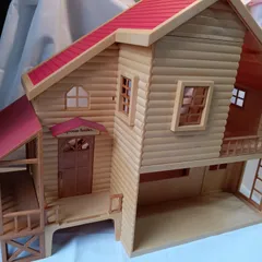 シルバニア　ファミリー　赤い屋根の大きなお家　人形３体付