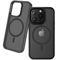 MaGdget Matte Case/マジェット マット ケース iPhoneケース MagSafe対応 耐衝撃 保護ケース ワイヤレス充電対応 強力吸着 ネオジム磁石 iPhone 15 14 13 12 11 SE Series (iPhone15Pr