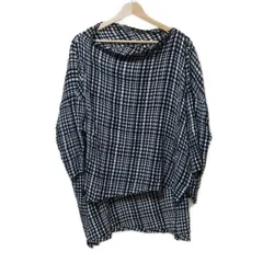 センソユニコ　芽風　コットンビエラチェック チュニック　アシメ　2024年 センソユニコ 芽風 コットンビエラチェック チュニック アシメ