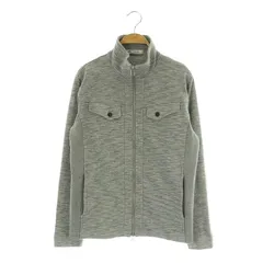 メンズメルローズ MEN'S MELROSE ジャケット ハイネック ジップアップ ストレッチ ニット 切替 3 グレー /MY ■OS ■GY39 ■AXのサムネイル