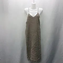 ◇ ⊂ green label relaxing UNITED ARROWS キャミソール 袖なし ロング ワンピース サイズF ブラウン レディース E  【1409240005537】
