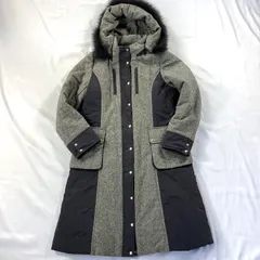 HIROKO BIS ヒロコ ビス ロングコート フード付き フード着脱可 ファー 素材切り替え サイズ9