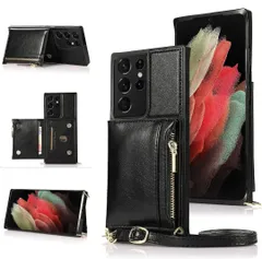 Galaxy S21 Ultra 5G　財布型　ショルダー　ケース　カバー　ブラック