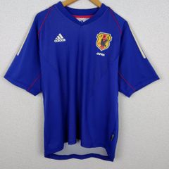 00s adidas アディダス ゲームシャツ サッカー日本代表 2002 ブルー Lサイズ メンズ 古着 スポーツMIX