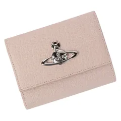 未使用 Vivienne Westwood ヴィヴィアンウエストウッド executive メタル3D オーブ がま口 三つ折り財布 ウォレット 3218C92P ピンク レディース 古着 中古 USED