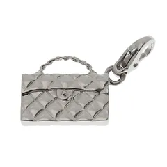 CHANEL シャネル マトラッセ バッグ モチーフ ペンダントトップ K18WG 750 ホワイトゴールド チャーム アクセサリー レディース 送料無料 240101806982 ★