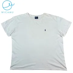 【公式】Polo Ralph Lauren ポロ ラルフローレン Tシャツ 半袖 ポニー刺繍 ホンジュラス製 Lサイズ ベージュ クリーム色 コットン100% 古着 ヴィンテージ 男女兼用 ストリート