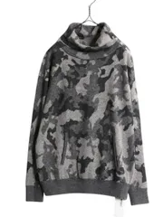 【お得なクーポン配布中!】 ポロ ラルフローレン 迷彩 タートルネック ニット セーター レディース M カシミヤ ハイネック カモフラ 総柄 プルオーバー ポケット付き