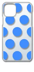 【新品未使用】iPhone11 Pro アイフォン11プロ クリア ハードケース ドット柄 水玉 (ブルー) スマホケース カバー cl-iphone11pro-dotbig-02
