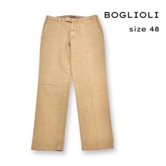 BOGLIOLI ボリオリ COAT コットン チノパンツ ベージュ size 48 メンズ イタリア製 国内正規タグ