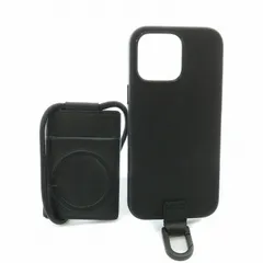 土屋鞄製造所 土屋鞄 objcts.io iphone16 2点セット アイフォンケース スマホケース カードケース カード入れ レザー ロゴ 型押し 黒 ブラック /BBのサムネイル