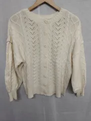 ナイスクラップ 2way ニットカーディガン セーター ホワイト フリーサイズ