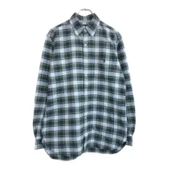 90年代 RALPH LAUREN ラルフローレン ボタンダウン 長袖シャツ タータンチェック グリーン(メンズ M)中古 古着 U6215