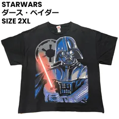 【2XL】STARWARS スターウォーズ ダース・ベイダー ビッグプリントTシャツ 白タグ【古着】25009