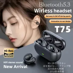 1 ワイヤレスイヤホン　Bluetooth5.3　イヤIPX5 空気伝導イヤホン　クリップ型　防水　ノイズキャセリング　HIFI Sound  IPX5 充電ケース　耳掛け　スピーカー　マイク 両耳　USB 充電 超軽量　テレワーク