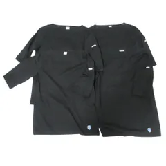 美品 ORCIVAL オーシバル 4点セット ボートネック ハーフスリーブ プルオーバー Tシャツ カットソー OR-C0136 2 ブラック  レディース 古着 中古 USED