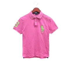 ポロ バイ ラルフローレン Polo by Ralph Lauren ポロシャツ 鹿の子 ワンポイント 半袖 S ピンク /YKのサムネイル