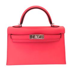 ≪値下げ≫【中古】HERMES エルメス ミニケリー2 ローズアザレ ヴォーエプソン シルバー金具 W刻印 ピンク系 ハンドバッグ ショルダーバッグ レディース 希少 未使用品 A2404821 【無料ギフトラッピング承ります】