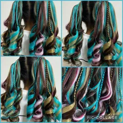 original☆ブレイズヘアゴムエクステ60アフリカン①A