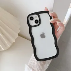 UEEBAI iPhone 13/iPhone 14 6.1 inch 用 ケース 可愛い おしゃれケース アイフォンケース ウェーブ デザイン ケース カラフルケース クリア TPUカバー 波状エッジ ソフトシェル ケース ワイヤレス充電対応 軽