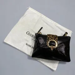 ジャンニノターロ 2Way ショルダー バッグ クラッチヒョウ柄 KT60-G-KG