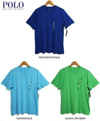 POLO RALPH LAUREN ラルフローレン Vネック 半袖 ポケット Tシャツ  ブルー ライトブルー グリーン   Boy's M , L , XL  COTTON POCKET V-NECK TEE 【新品】
