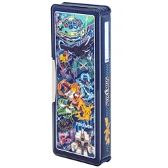 ショウワノート ポケットモンスター 筆箱 ホログラムふでばこ 両面開き キラキラ 紺 487729001