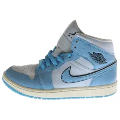 NIKE (ナイキ) WMNS AIR JORDAN1 MID SE エアジョーダン1 ユニバーシティ ミッドカットスニーカー ホワイト US10.5/27.5cm DV1302-400