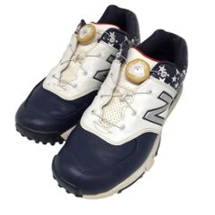 ★SALE10％OFF★ニューバランス ゴルフシューズ ネイビー×白 星 WGB574US BOA  レディース 25 ゴルフウェア New Balance