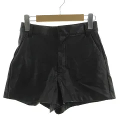 ザラ ZARA パンツ ショートパンツ フェイクレザー 裏起毛 ブラック 黒 XS