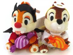 [중고] 봉제인형 칩 & 데일 봉제인형 배지 [디즈니 할로윈 2023] 도쿄 디즈니 리조트 한정