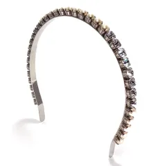 ❤︎美品❤︎ 【MIUMIU 】クリスタルヘアバンド カチューシャ　✨ゴールド✨ 美品】MIU MIU クリスタルヘアバンド カチューシャス 【公式通販】