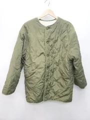 ■ Ungrid アングリッド リバーシブル ノーカラー 長袖 ブルゾン ジャンパー サイズF カーキ ホワイト レディース P  【1403110018252】