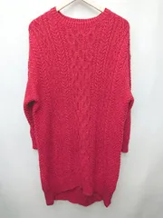 ◇ KBF ケービーエフ URBAN RESEARCH 長袖 ミニ丈 ニット ワンピース サイズONE レッド レディース P  【1406240027767】