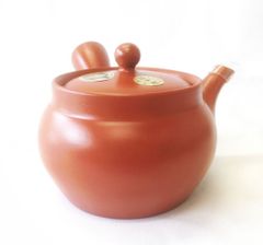 常滑焼(とこなめやき)　急須　朱　380ml  茶こし付き　送料無料  日本製