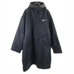 ナイキ 90s 00s 白タグ オールド バックロゴ 中綿コート XL ブラック NIKE 裏ボア メンズ