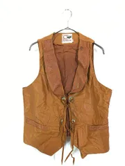 【70s~】フリンジベスト　ベージュ　スエード　レザー　ハンドメイド　ウエスタン スカリー ウエスタン フリンジ ベスト（ビーズ・タン）XS/Scully