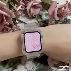アップルウォッチ バンド Apple Watch 40 44 クリア ケース
