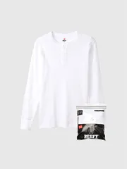Hanes BEEFY ヘインズ Tシャツ 長袖 ビーフィー ロンT ワッフル ヘンリー ネック サーマル T シャツ メンズ レディース ロングTシャツ 長袖Tシャツ 無地 HM4-S104