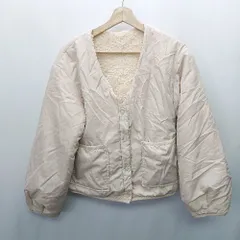 ■ w closet ダブルクローゼット 裏地ボア 長袖 ブルゾン サイズF ベージュ レディース E  【1408060038213】のサムネイル