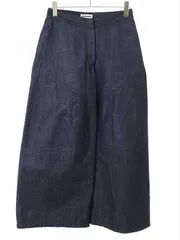 JIL SANDER ジルサンダー 23AW Diagonal Cotton Organic Denim Trouser ワイドデニムパンツ インディゴ 34 J03KA0205 J46463のサムネイル