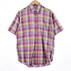 古着 90年代 ブルックスブラザーズ Brooks Brothers Est.1818 半袖 ボタンダウン チェックシャツ USA製 メンズL ヴィンテージ/eaa336395