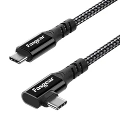 【新着商品】Fasgear USB C - Type C 3.2 Gen 2x2 ケーブル 1.8m, 20Gbps 100W 充電 4K ビデオ USB-C コード 90度対応 Mac-book Pro, i-Pad Mini, Dell/Sam-sun 0